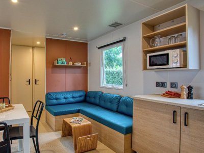 Cliquez pour découvrir toutes les photos de l'HÉBERGEMENT ! mobil-home - Le Rocher De La Cave photo 4