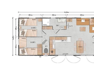 Cliquez pour découvrir toutes les photos de l'HÉBERGEMENT ! mobil-home - Le Ragis photo 6
