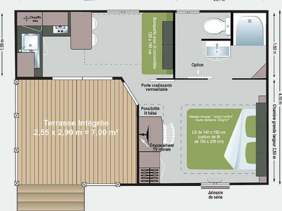 Cliquez pour découvrir toutes les photos de l'HÉBERGEMENT ! mobil-home - Le Helles photo 2