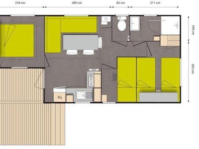 Cliquez pour découvrir toutes les photos de l'HÉBERGEMENT ! mobil-home - Flower Le Kergariou photo 10