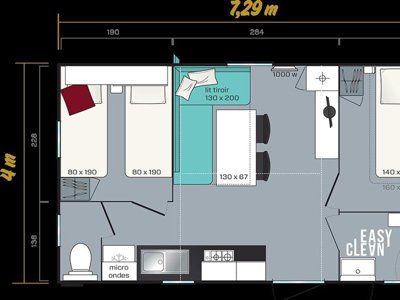 Cliquez pour découvrir toutes les photos de l'HÉBERGEMENT ! mobil-home - Flower Le Kergariou photo 8