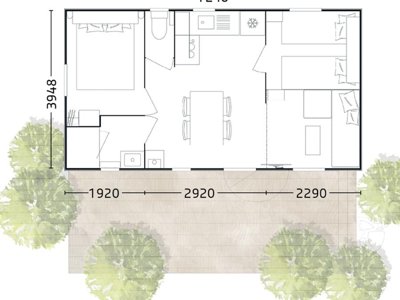 Cliquez pour découvrir toutes les photos de l'HÉBERGEMENT ! mobil-home - Flower Le Kergariou photo 8
