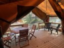 Cliquez pour découvrir toutes les photos de l'HÉBERGEMENT ! tente en toile et bois - camping Le Mas De Reilhe photo 6