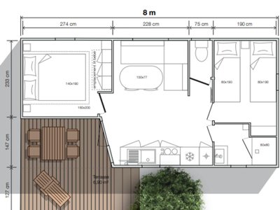 Cliquez pour découvrir toutes les photos de l'HÉBERGEMENT ! mobil-home - Le Mont Joli Bois photo 2