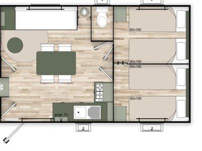 Cliquez pour découvrir toutes les photos de l'HÉBERGEMENT ! mobil-home - Flower La Pinède photo 8