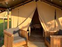 tente en toile et bois - camping Flower La Pinède photo 2