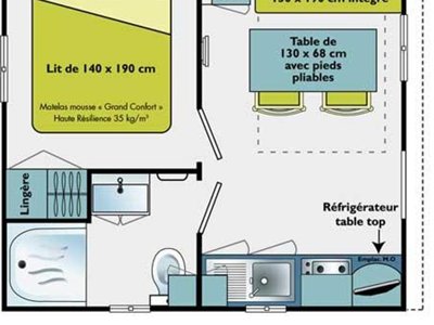 Cliquez pour découvrir toutes les photos de l'HÉBERGEMENT ! mobil-home - Du Golf photo 5