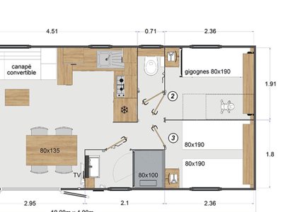 Cliquez pour découvrir toutes les photos de l'HÉBERGEMENT ! mobil-home - Ostrea photo 2