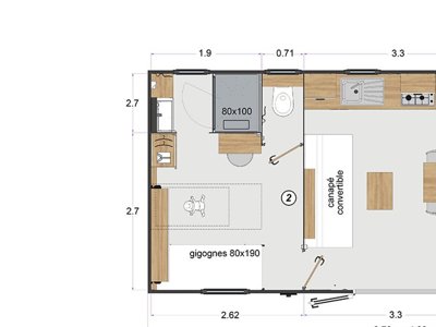 Cliquez pour découvrir toutes les photos de l'HÉBERGEMENT ! mobil-home - Ostrea photo 4