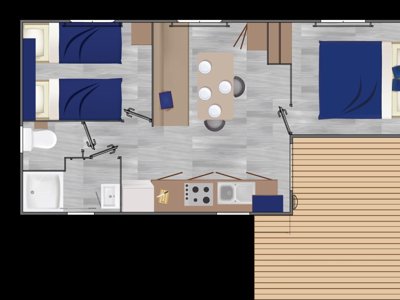 Cliquez pour découvrir toutes les photos de l'HÉBERGEMENT ! mobil-home - Du Val photo 7