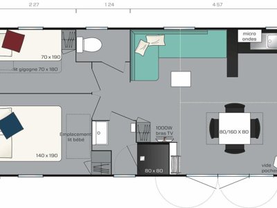 Cliquez pour découvrir toutes les photos de l'HÉBERGEMENT ! mobil-home - Site De Gorge Vent photo 7