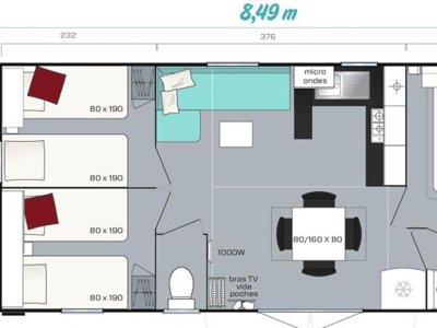 Cliquez pour découvrir toutes les photos de l'HÉBERGEMENT ! mobil-home - Flower La Steniole photo 7