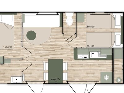 Cliquez pour découvrir toutes les photos de l'HÉBERGEMENT ! mobil-home - Flower La Steniole photo 5