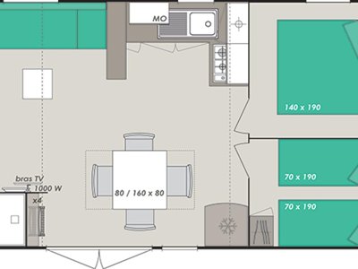 Cliquez pour découvrir toutes les photos de l'HÉBERGEMENT ! mobil-home - Des Dunes photo 2