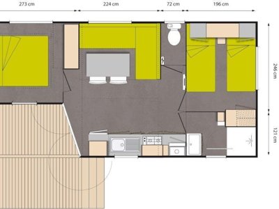 Cliquez pour découvrir toutes les photos de l'HÉBERGEMENT ! mobil-home - Flower Les Truffières photo 6
