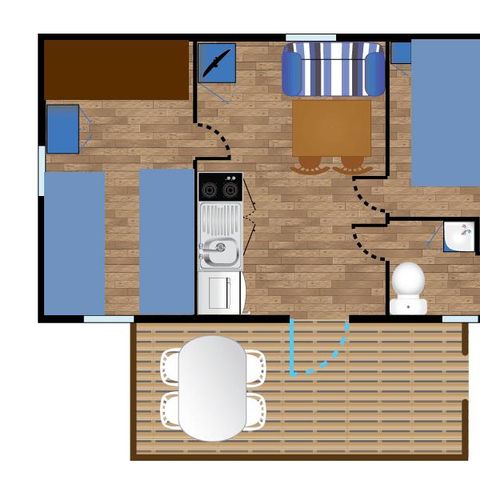 Cliquez pour découvrir toutes les photos de l'HÉBERGEMENT ! mobil-home - Flower Les Truffières photo 4
