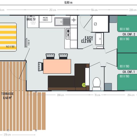 Cliquez pour découvrir toutes les photos de l'HÉBERGEMENT ! mobil-home - Flower Les Truffières photo 2
