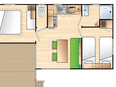 Cliquez pour découvrir toutes les photos de l'HÉBERGEMENT ! mobil-home - L'Etang Du Pays Blanc photo 7