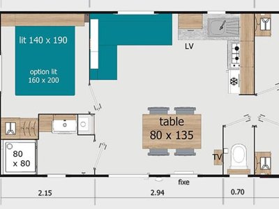 Cliquez pour découvrir toutes les photos de l'HÉBERGEMENT ! mobil-home - L'Etang Du Pays Blanc photo 9