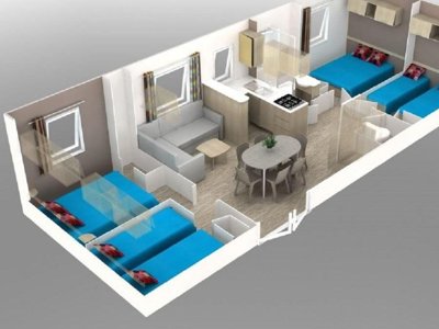 Cliquez pour découvrir toutes les photos de l'HÉBERGEMENT ! mobil-home - Les Jardins De Kergal photo 2