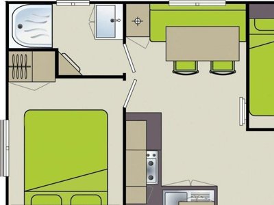 Cliquez pour découvrir toutes les photos de l'HÉBERGEMENT ! mobil-home - Océano D'Or photo 5