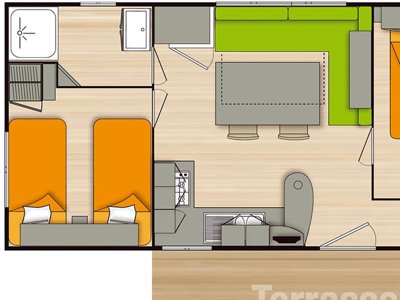 Cliquez pour découvrir toutes les photos de l'HÉBERGEMENT ! mobil-home - Le Pavillon Bleu photo 5