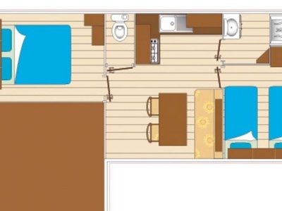 Cliquez pour découvrir toutes les photos de l'HÉBERGEMENT ! mobil-home - Les Flots Bleus photo 2