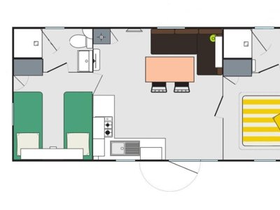 Cliquez pour découvrir toutes les photos de l'HÉBERGEMENT ! mobil-home - Les Flots Bleus photo 5