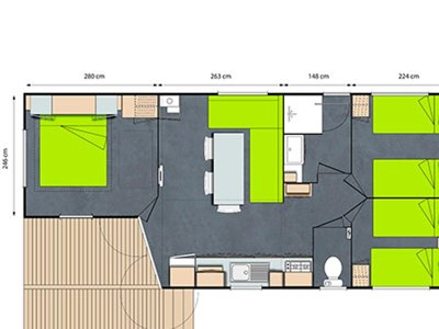 Cliquez pour découvrir toutes les photos de l'HÉBERGEMENT ! mobil-home - Paradis - Le Grand R photo 7