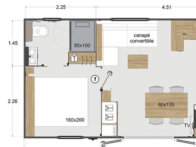 Cliquez pour découvrir toutes les photos de l'HÉBERGEMENT ! mobil-home - Paradis - Le Grand R photo 2