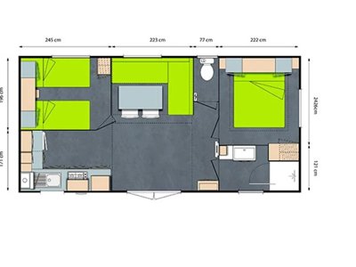 Cliquez pour découvrir toutes les photos de l'HÉBERGEMENT ! mobil-home - Paradis - Le Grand R photo 8