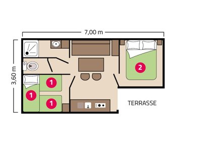 Cliquez pour découvrir toutes les photos de l'HÉBERGEMENT ! mobil-home - Les Peupliers photo 4