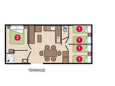 Cliquez pour découvrir toutes les photos de l'HÉBERGEMENT ! mobil-home - Les Peupliers photo 3