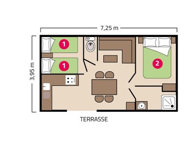 Cliquez pour découvrir toutes les photos de l'HÉBERGEMENT ! mobil-home - Les Peupliers photo 4