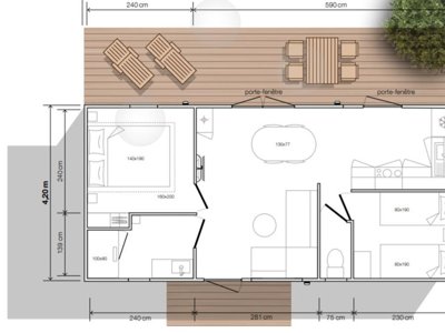 Cliquez pour découvrir toutes les photos de l'HÉBERGEMENT ! mobil-home - Du Manoir De Penn Ar Ster photo 7