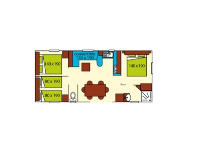 Cliquez pour découvrir toutes les photos de l'HÉBERGEMENT ! mobil-home - Flower La Guichardière photo 9