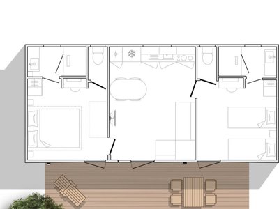 Cliquez pour découvrir toutes les photos de l'HÉBERGEMENT ! mobil-home - Flower Le Dolium photo 3