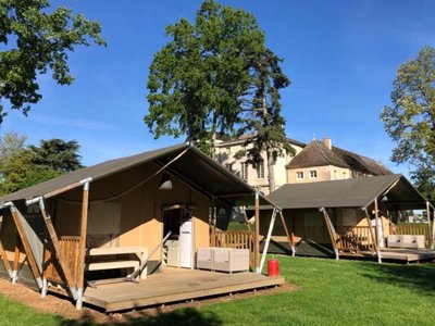 tente en toile et bois - Le Lignon photo 2