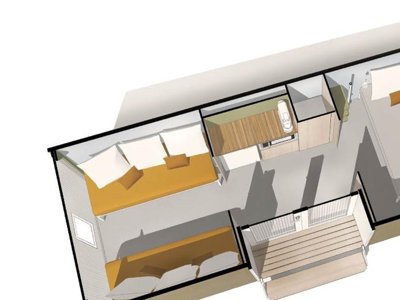 Cliquez pour découvrir toutes les photos de l'HÉBERGEMENT ! bungalow toilé - Les Philippons photo 6