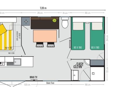 Cliquez pour découvrir toutes les photos de l'HÉBERGEMENT ! mobil-home - L' Aiguille Creuse photo 5