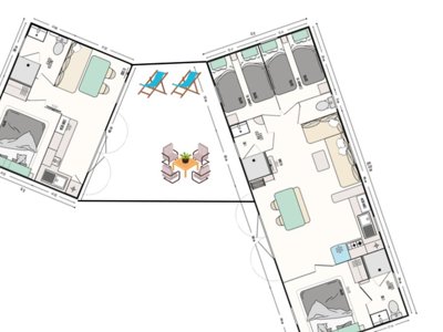 Cliquez pour découvrir toutes les photos de l'HÉBERGEMENT ! mobil-home - L' Aiguille Creuse photo 2