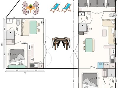 Cliquez pour découvrir toutes les photos de l'HÉBERGEMENT ! mobil-home - L' Aiguille Creuse photo 6