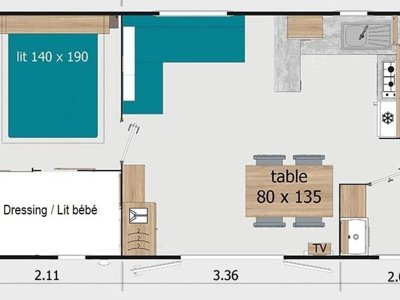 Cliquez pour découvrir toutes les photos de l'HÉBERGEMENT ! mobil-home - Le Tarteron photo 4
