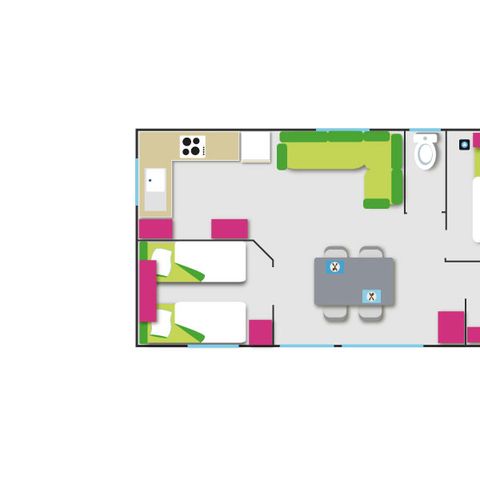 Cliquez pour découvrir toutes les photos de l'HÉBERGEMENT ! mobilhome - Le Ridin photo 2