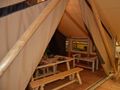 tente en toile et bois - camping Les Pommiers Des 3 Pays photo 2
