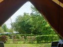 tente en toile et bois - camping Les Pommiers Des 3 Pays photo 7