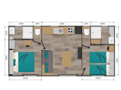 Cliquez pour découvrir toutes les photos de l'HÉBERGEMENT ! mobil-home - Slow Village Les Ponts-de-Cé photo 5