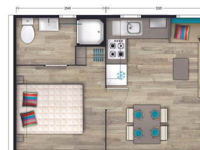 Cliquez pour découvrir toutes les photos de l'HÉBERGEMENT ! mobil-home - Le Bel Air photo 6