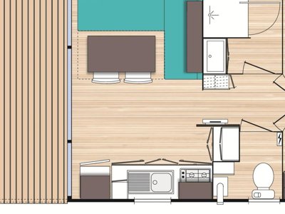 Cliquez pour découvrir toutes les photos de l'HÉBERGEMENT ! mobil-home - Le Lac Des Varennes photo 6