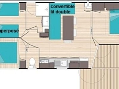 Cliquez pour découvrir toutes les photos de l'HÉBERGEMENT ! mobil-home - Sous Doriat photo 2